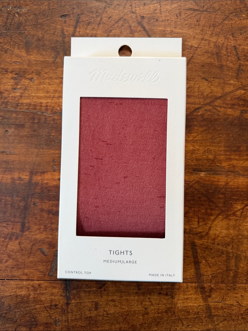Madewell Brand New Control Top  Burgundy Tights Size Medium / Large